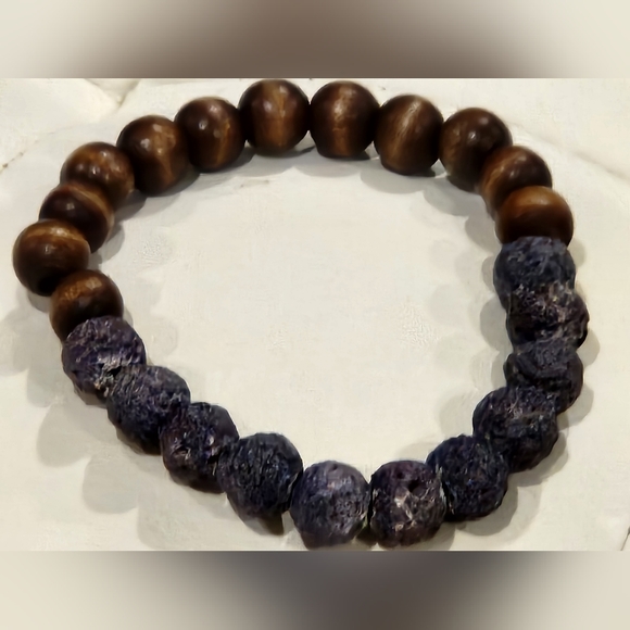 Men's bracelet Lava & Wood - Picture 2 of 4